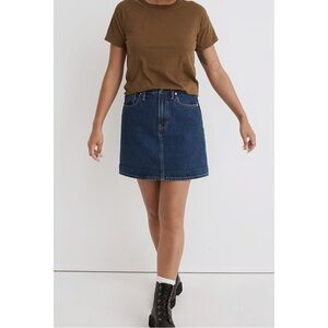 Madewell Denim Skirt Rigid A-Line
